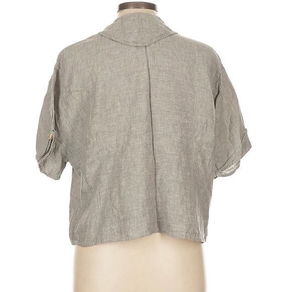 Vintage flax gray linen button down shirt - Picture 2 of 5